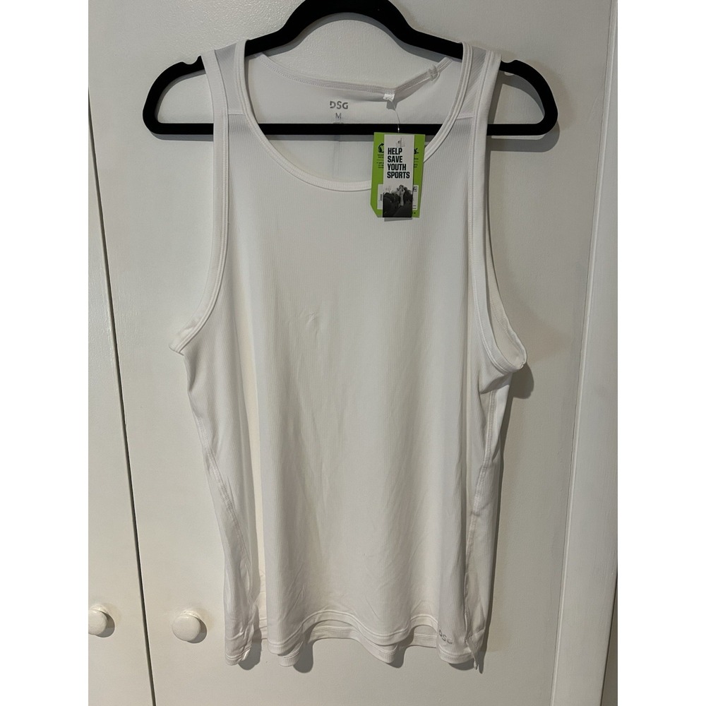 NWT DSG Men's Tank Top Pure White Size M Running Training Gymwear Activewear